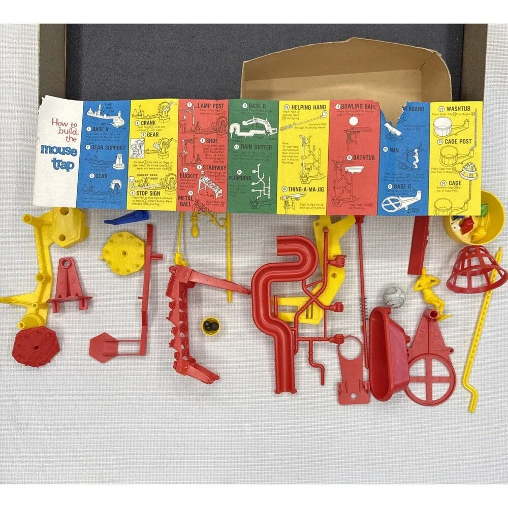 Vintage 1963 Ideal Mouse Trap Game COMPLETE Classic Retro